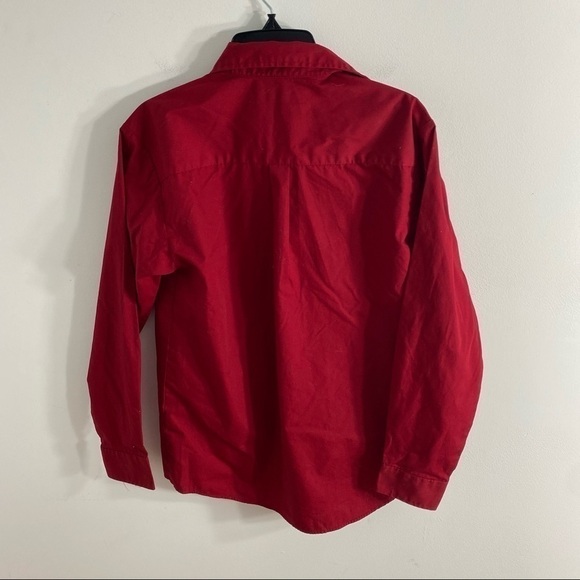 Chaps Red Button Down Shirt Kids Sz 14 - Picture 4 of 5